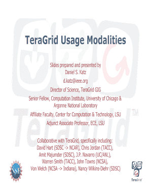 TeraGrid Usage Modalities TWGrid Event Twgrid  Form