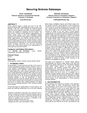 20110613 SecuringTeragridScienceGateways TG11 2 Nics Tennessee  Form