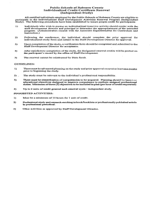 Independent Study Public Schools of Robeson County Form