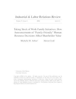 Industrial &amp; Labor Relations Review Econ Iastate  Form