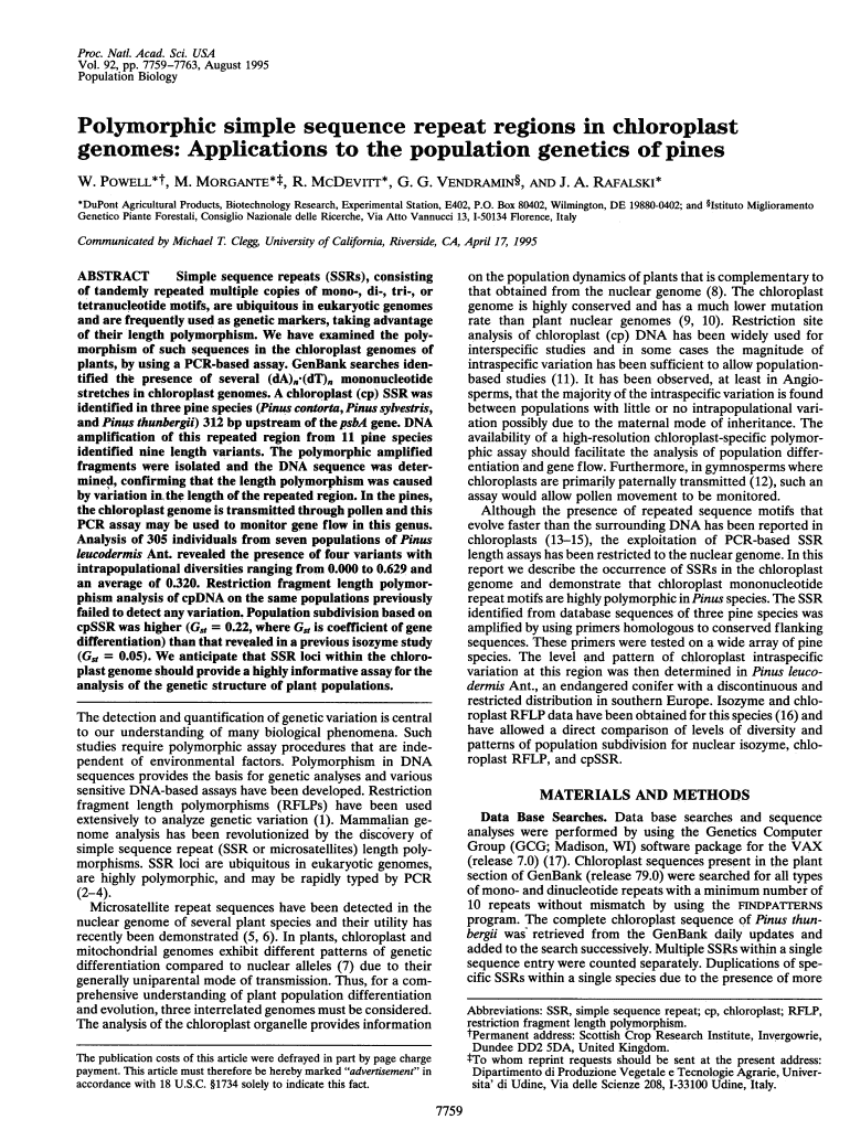 Genomes Applications to the Population Genetics Ofpines  Pnas  Form