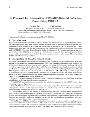 A Proposal for Integration of BLAST Related RECOMB2000 Recomb2000 Hgc  Form