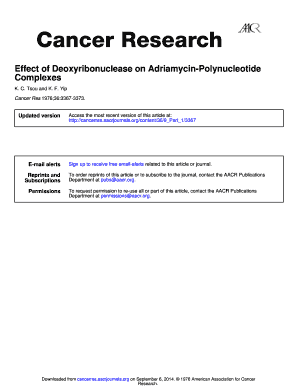 Effect of Deoxyribonuclease on Adriamycin Polynucleotide Cancerres Aacrjournals  Form