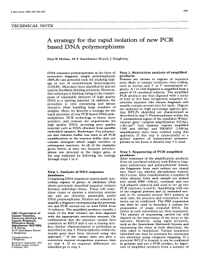 A Strategy for the Rapid Isolation of New PCR Based DNA Ncbi Nlm Nih  Form