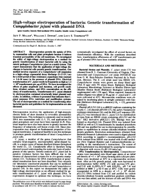 Campylobacterjejuni with Plasmid DNA Pnas  Form