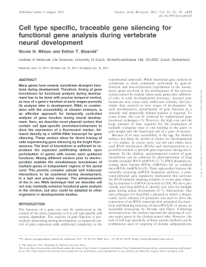 Cell Type Specific, Traceable Gene Silencing for Functional Gene Nar Oxfordjournals  Form