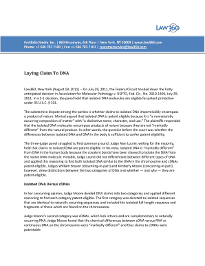 Laying Claim to DNA  Form