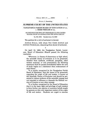 Writ of Certiorari Example  Form