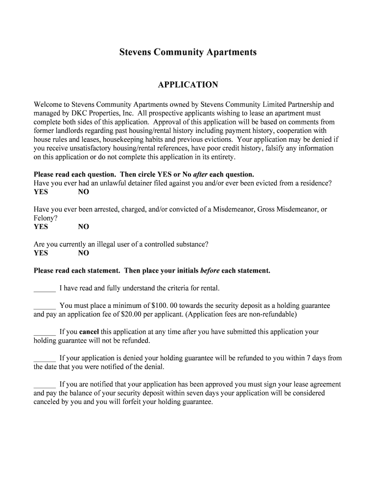 Minnesota Rental Application Fillable Form