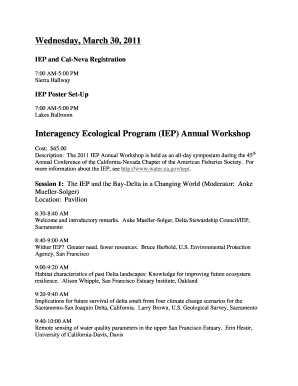 IEP Department of Water Resources Water Ca  Form