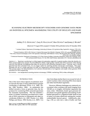 SCANNING ELECTRON MICROSCOPY VOUCHERS and Ars Usda  Form