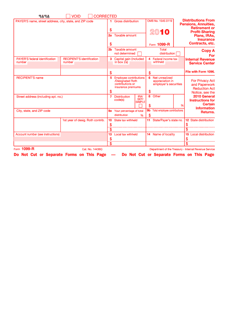  1099 R Form 2010