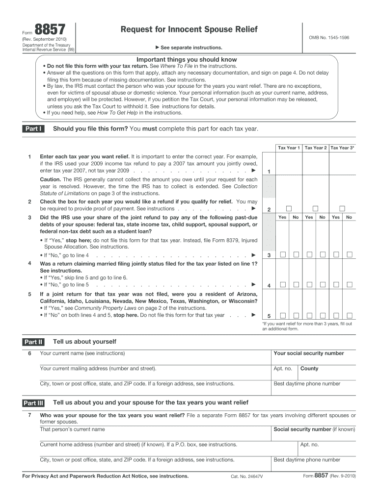  Form 8379 Download 2010