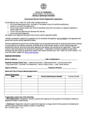 Tennessee Title Extension Form PDF