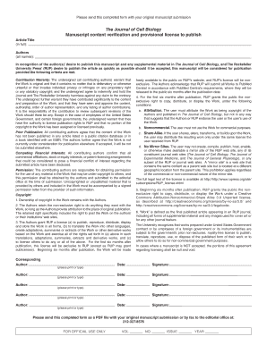 Filled in License to Publish Form