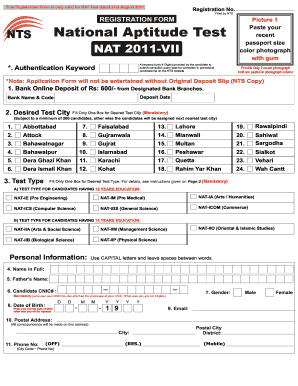 Nat Test  Form