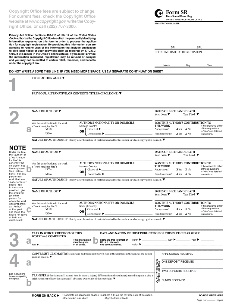 Sr Form