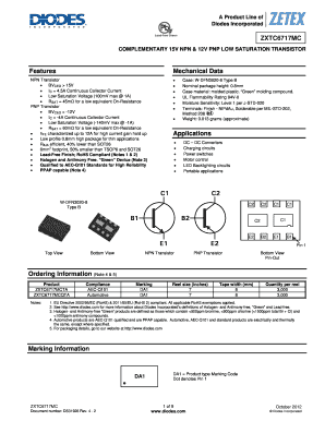 ZXTC6717MC Features Mechanical Data Applications Diodes , Inc  Form