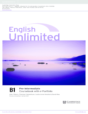 English Unlimited B1 Teacher&#039;s Book PDF  Form