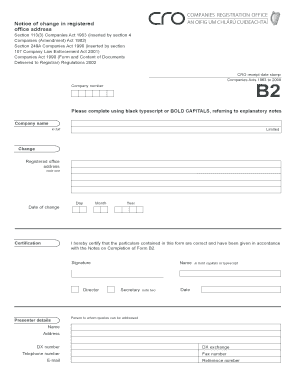 B2 Form PDF