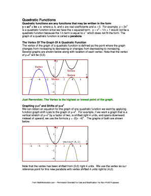 Motivation for Quadratic Equation Lesson  Form