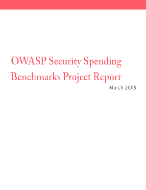 OWASP Security Spending Benchmarks Project Report Owasp  Form