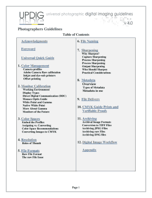 UPDIG Universal Photographic Digital Imaging Guidlines Version 4 0 UPDIG Universal Photographic Digital Imaging Guidlines Versio  Form