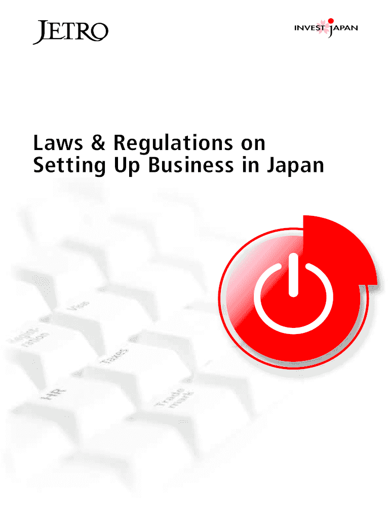 Laws &amp; Regulations on Setting Up Business in Japan Japan Mfa Gov  Form