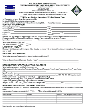 Toxics Use Reduction and Resource Conservation Mass Gov  Form