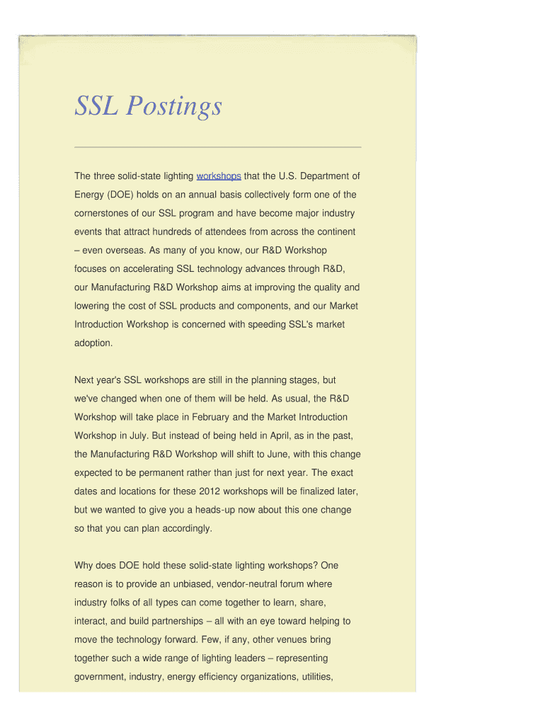 DOE SSL Postings October 6 EERE U S Department of Energy Apps1 Eere Energy  Form