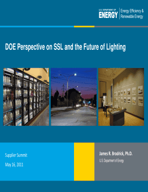 DOE Perspectives on SSL and the Future of Lighting Apps1 Eere Energy  Form