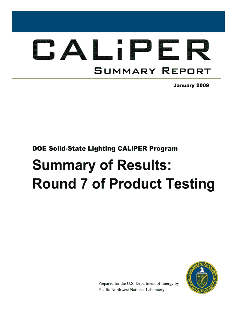 DOE Solid State Lighting CALiPER Program Summary of Results Apps1 Eere Energy  Form