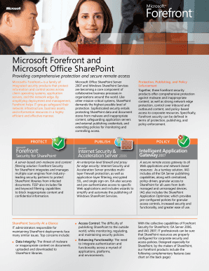 Microsoft Forefront and Microsoft Office SharePoint  Form