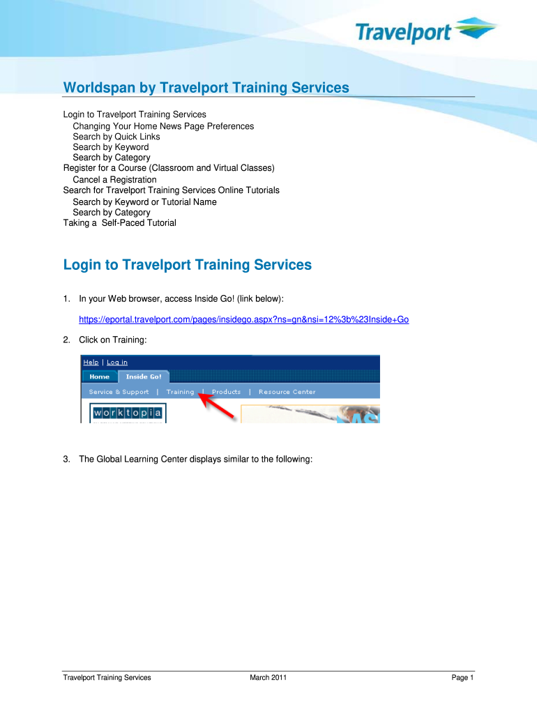 Travelport Smartpoint Training PDF  Form