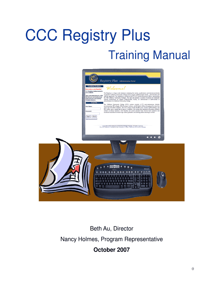 Microsoft PowerPoint CCCRegistryTrainingManual062806 PPT Compatibility Mode  Form