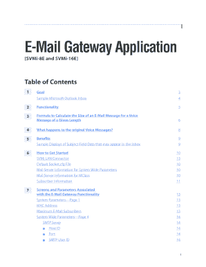 E Mail Gateway Application E Mail Gateway Application  Form