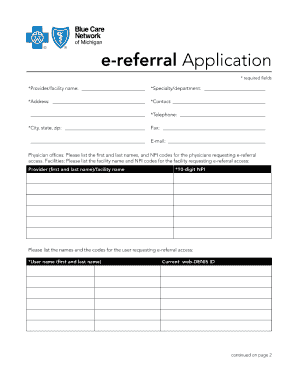 Get and Sign Bcn E Referral 2010-2022 Form
