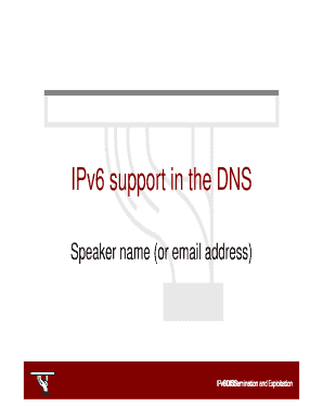 090 IPv6 Support in the DNS 6DISS 6diss  Form