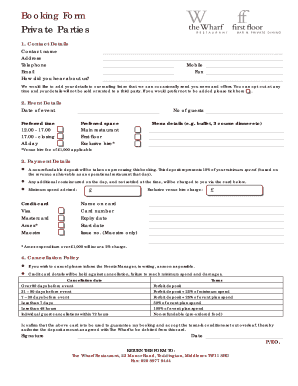 Restaurant Reservation Form