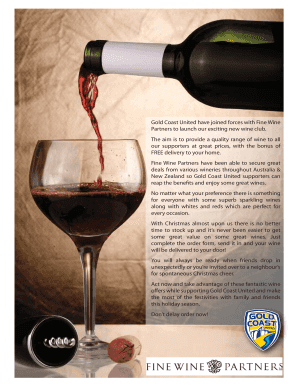 Gold Coast Utd Wine Club  Form