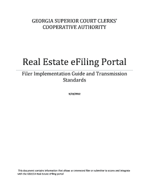 Real Estate EFiling Portal Efile Gsccca  Form