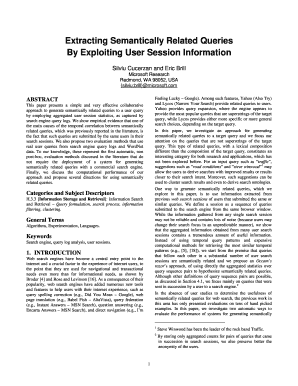 Extracting Semantically Related Queries by Microsoft Research  Form