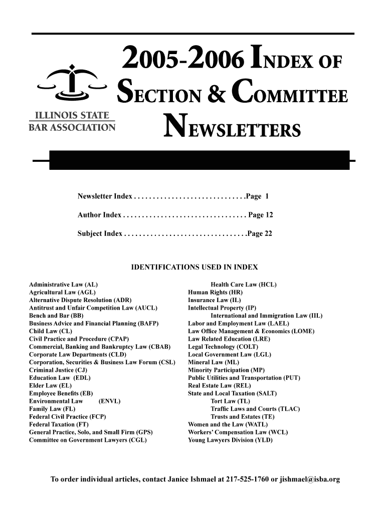 2006Index of NewSletterS Isba  Form