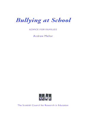 Bullying at School Advice for Families  Form