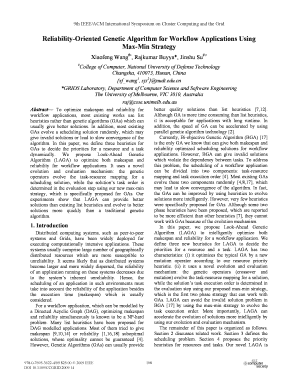 Reliability Oriented Genetic Algorithm for Workflow Applications Cloudbus  Form