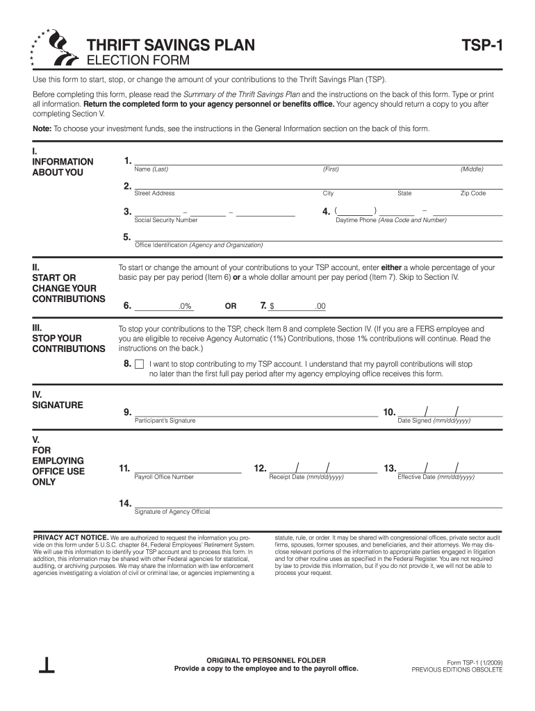  Tsp 1 Form Fillable 2019