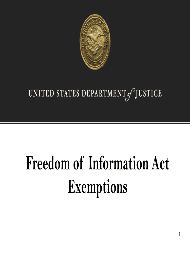 An Overview of the Dom of Information Act Exemptions  Justice