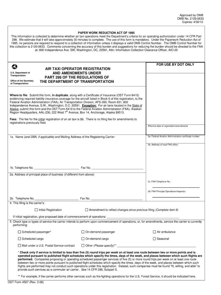 Get and Sign Ost 4507 Form 2006
