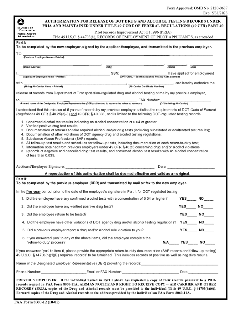 Faa 8060 12  Form