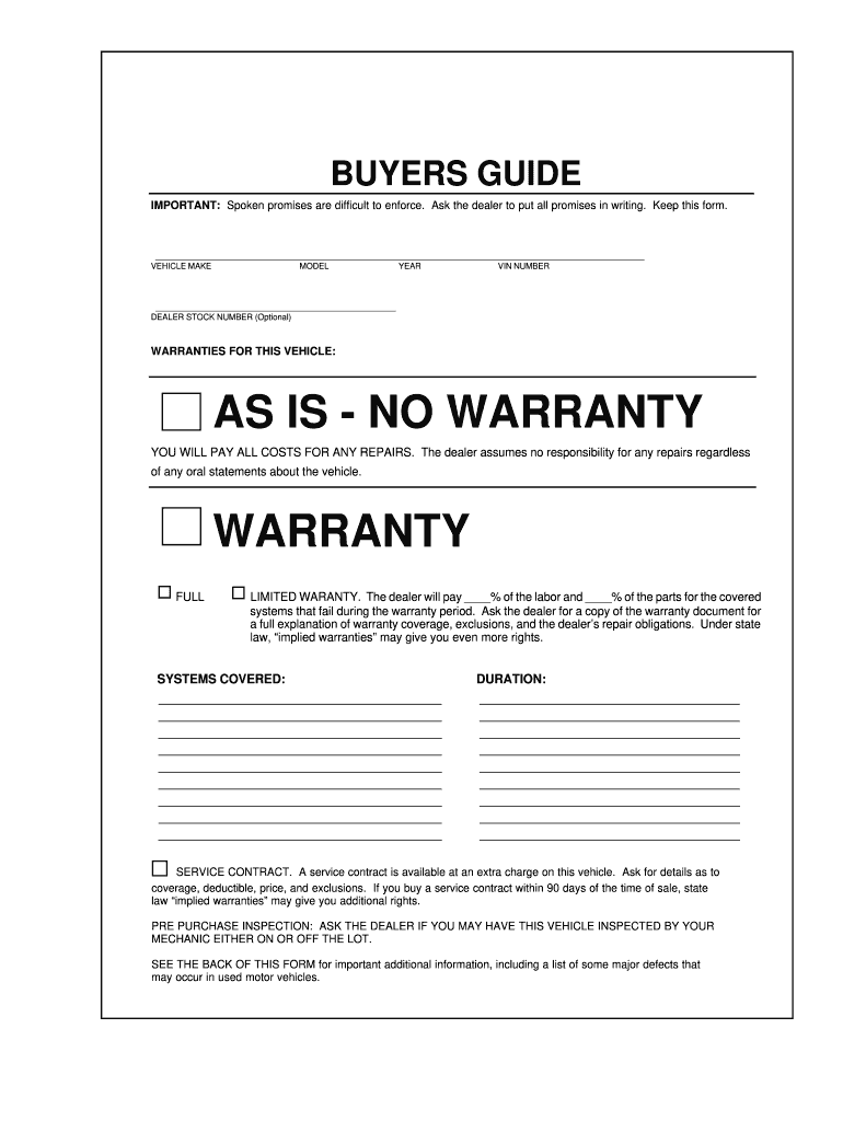 Buyers Guide PDF  Form
